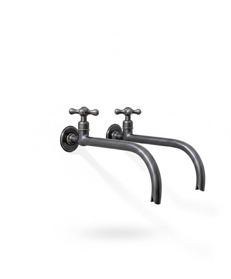 Dark Patina Brass Wall Mount Faucet