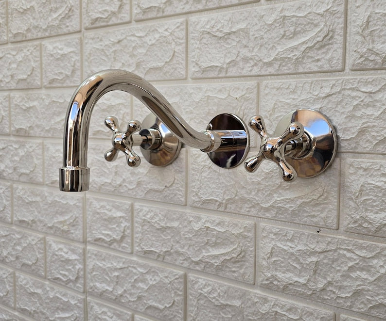 Vintage Double Handle Bathroom Tap