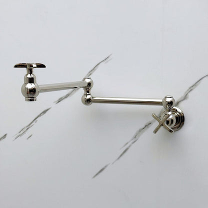 Title: Polished Nickel Wall Mount Pot Filler