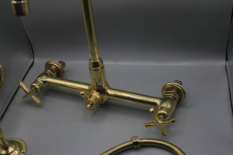 Brass Faucet with 12-Inch Pull-Out Sprayer