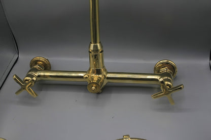Brass Faucet with 12-Inch Pull-Out Sprayer
