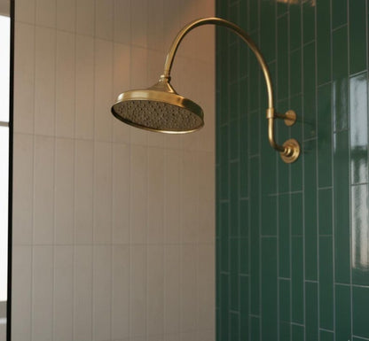 Handcrafted Brass Wall-Mount Shower Set