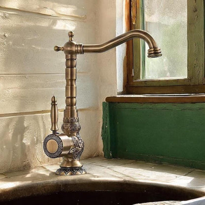 Unlacquered Bronze Bathroom Faucet