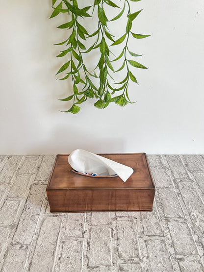 Handmade Copper Tissue Box Cover – Minimalist Metal Decorative Tissue Holder
