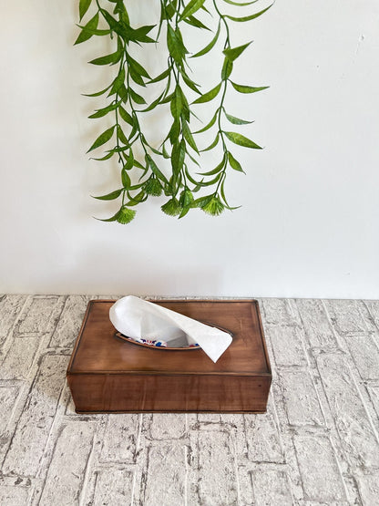 Handmade Copper Tissue Box Cover – Minimalist Metal Decorative Tissue Holder