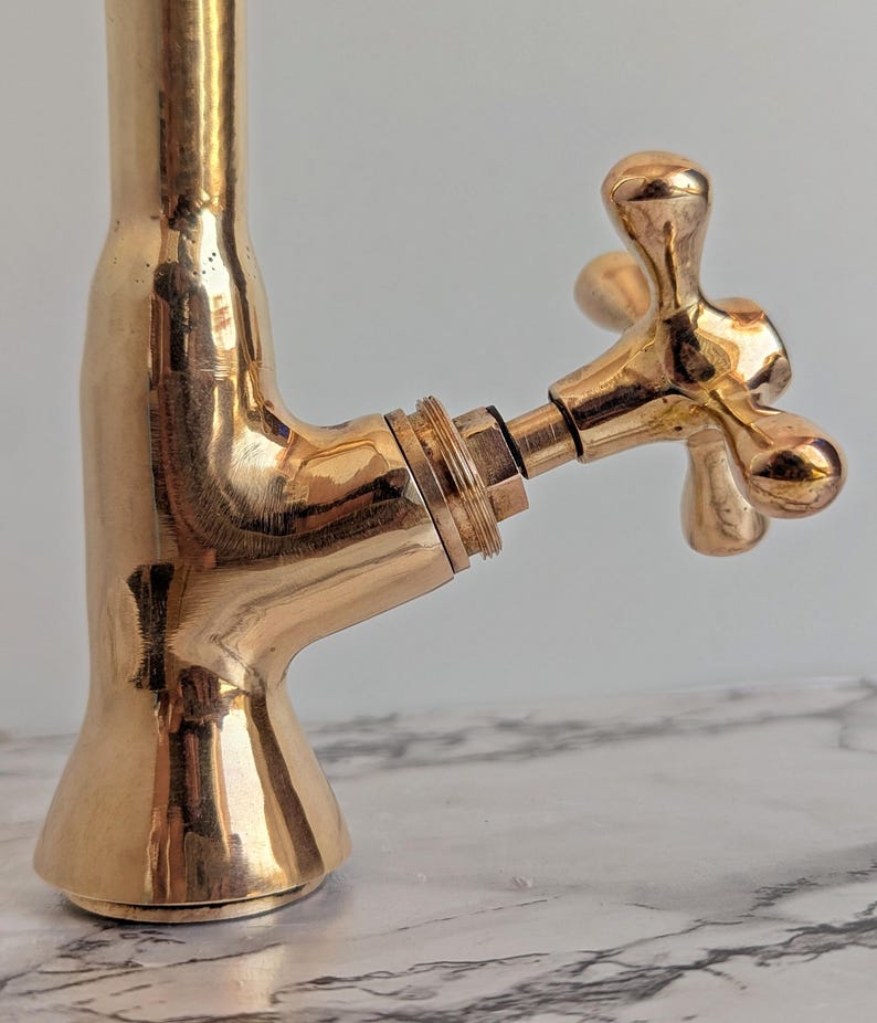 Classic Single Hole Bar Tap  Polished Brass Finish