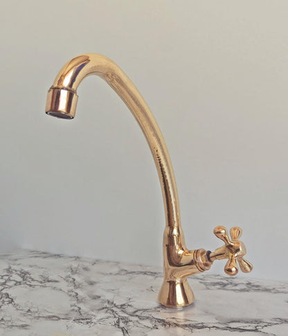 Classic Single Hole Bar Tap  Polished Brass Finish
