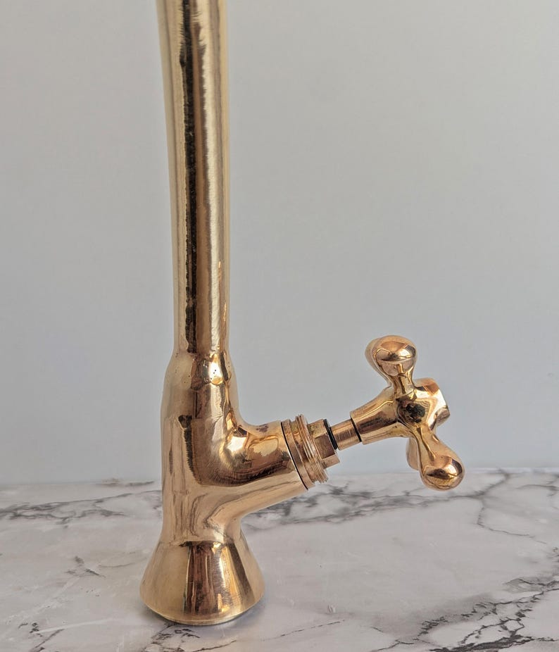 Classic Single Hole Bar Tap  Polished Brass Finish