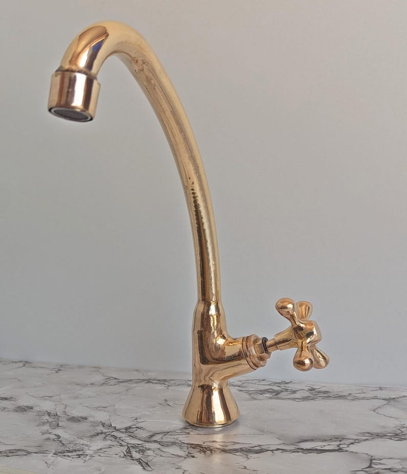 Classic Single Hole Bar Tap  Polished Brass Finish