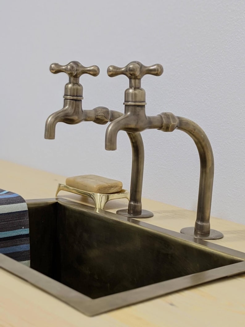 Copper Alchemy: Handcrafted Rustic Verdigris Arch Faucet
