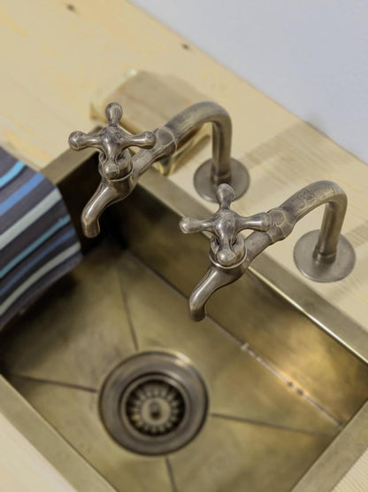 Copper Alchemy: Handcrafted Rustic Verdigris Arch Faucet