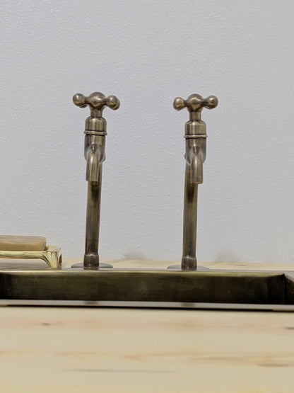 Copper Alchemy: Handcrafted Rustic Verdigris Arch Faucet