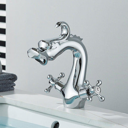 Handcrafted Antique Brass Mythical Faucet