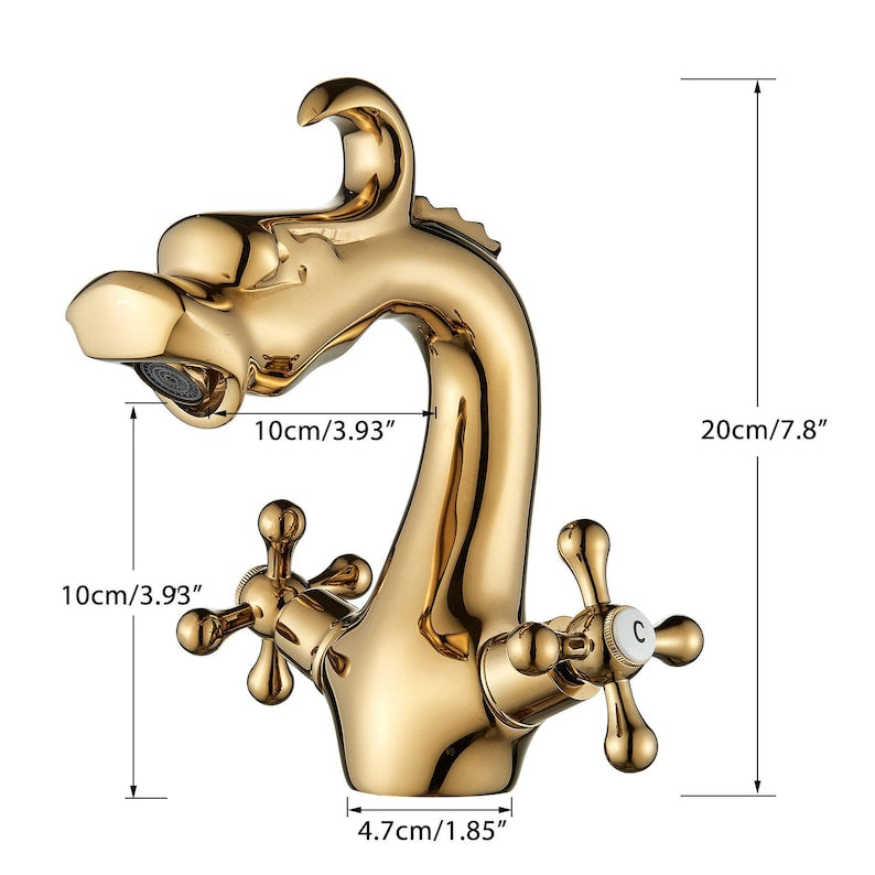 Handcrafted Antique Brass Mythical Faucet