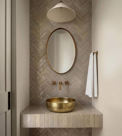 Artisanal Hammered Brass Sink