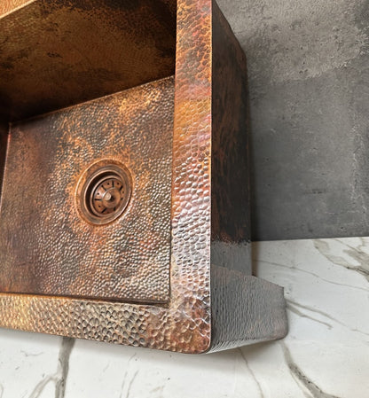 Artisan Brass Workstation Sink with Built-in Drainboard