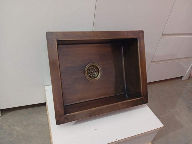 Handcrafted Antique Copper Bar Sink
