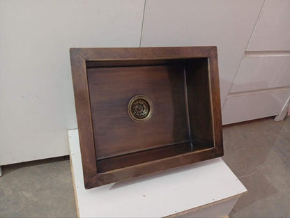 Handcrafted Antique Copper Bar Sink