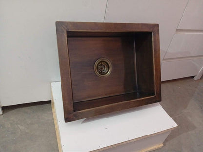 Handcrafted Antique Copper Bar Sink