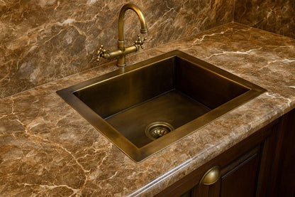 Handcrafted Antique Copper Bar Sink