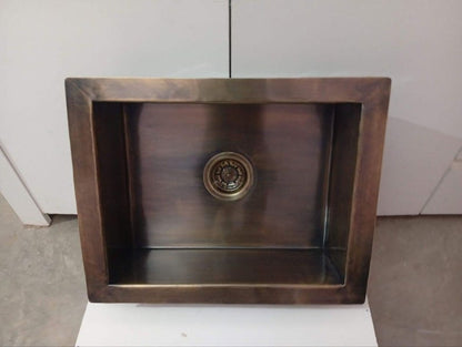 Handcrafted Antique Copper Bar Sink