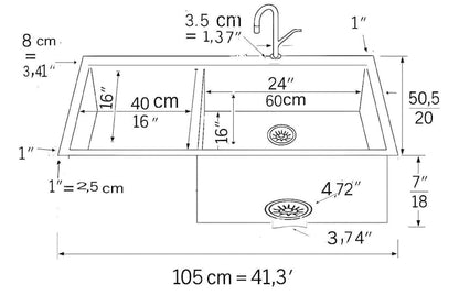 Artisan Brass Workstation Sink with Integrated Drainboard