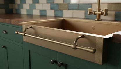 Artisan Brass Farmhouse Sink with Dual