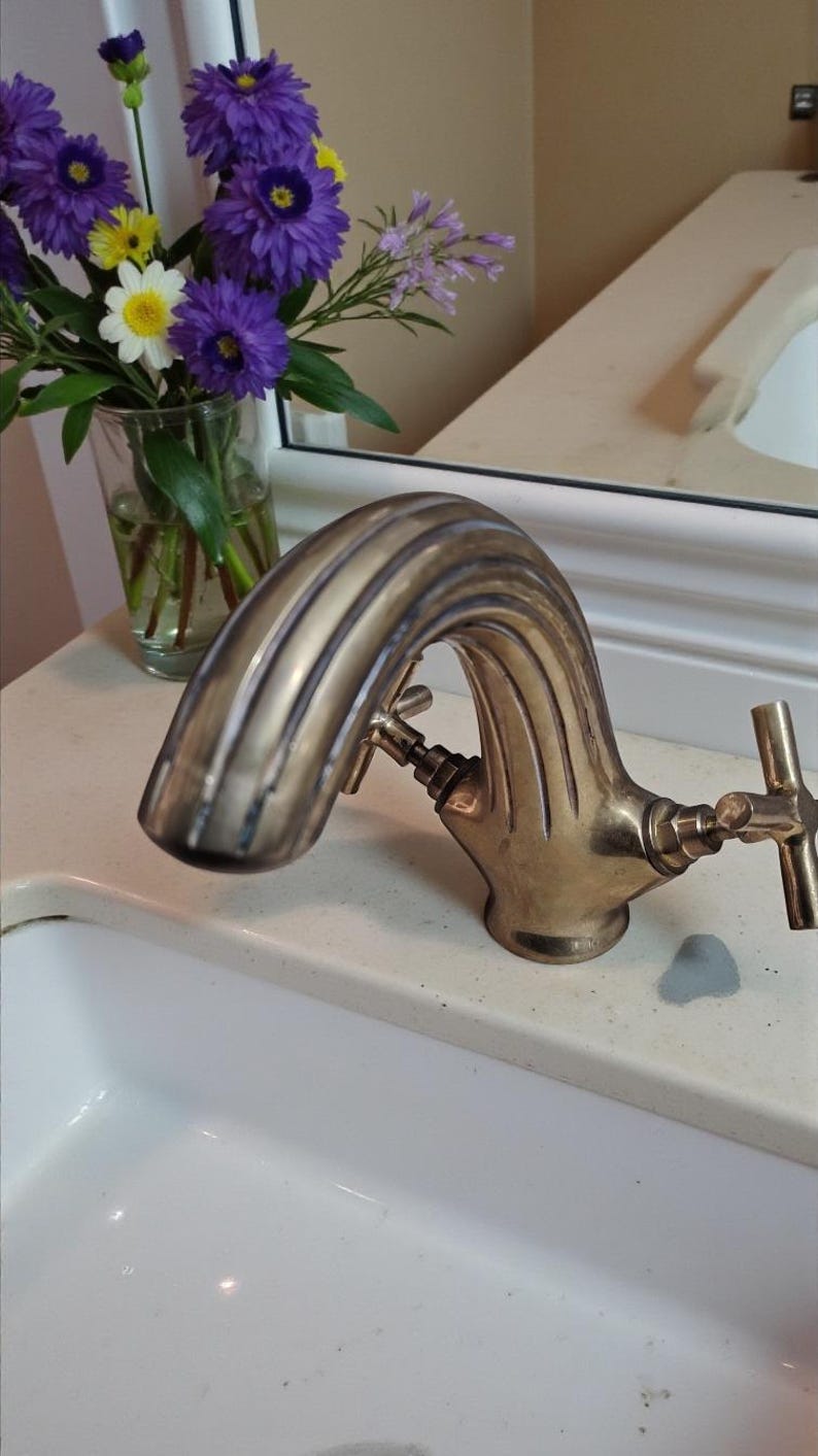 Ribbed Artisan Brass Mono Mixer