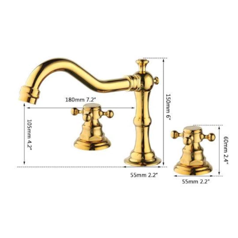 Handcrafted Bamboo-Style Brass Faucet Set