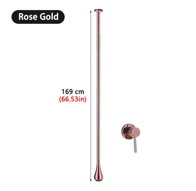 &nbsp;Ultra-Minimalist Ceiling-Mounted Brushed Gold Faucet
