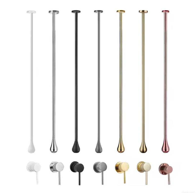 &nbsp;Ultra-Minimalist Ceiling-Mounted Brushed Gold Faucet
