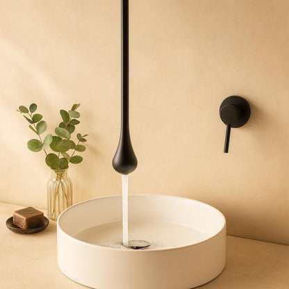 &nbsp;Ultra-Minimalist Ceiling-Mounted Brushed Gold Faucet