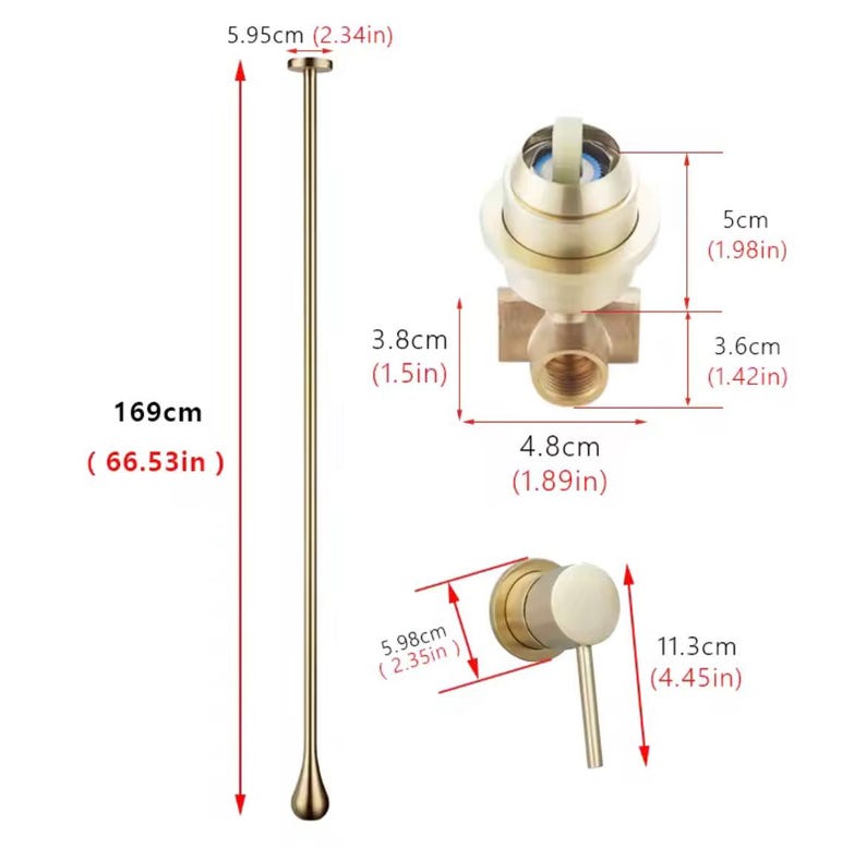 &nbsp;Ultra-Minimalist Ceiling-Mounted Brushed Gold Faucet