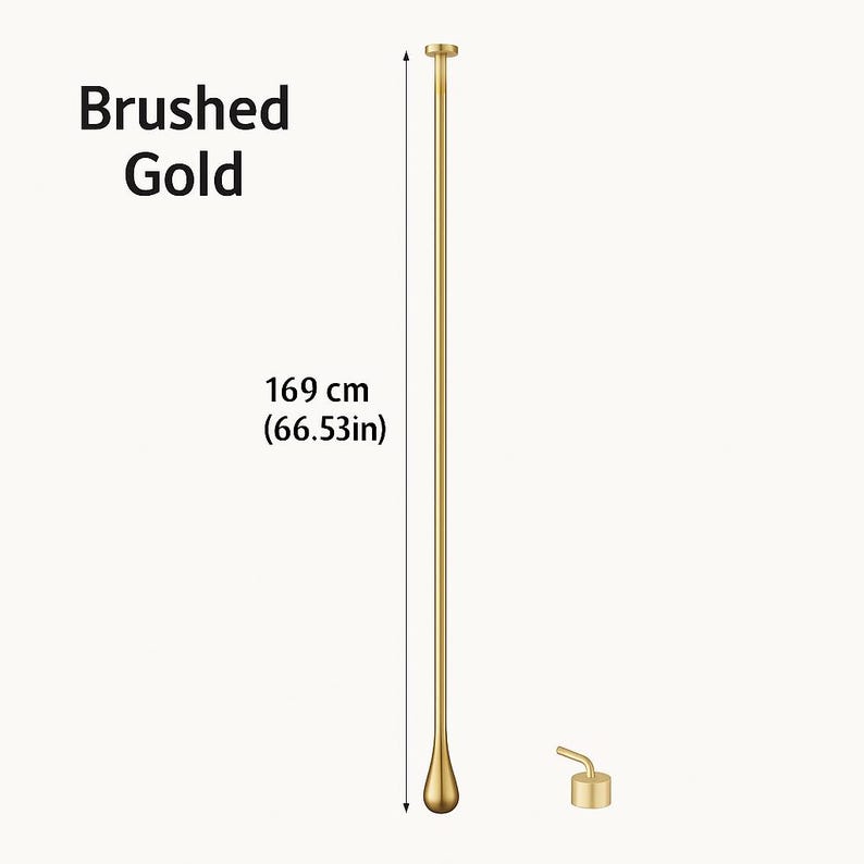 &nbsp;Ultra-Minimalist Ceiling-Mounted Brushed Gold Faucet