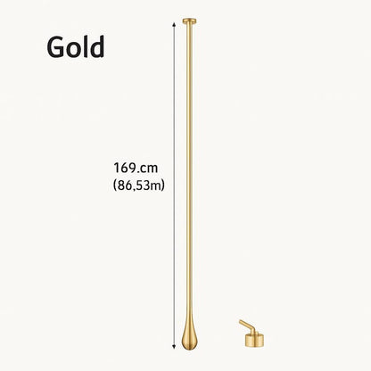 &nbsp;Ultra-Minimalist Ceiling-Mounted Brushed Gold Faucet