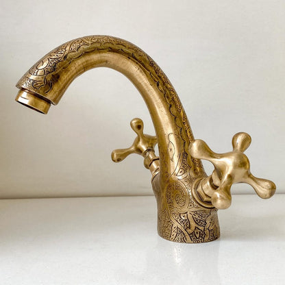 Hand-Engraved Moroccan Brass Mono Mixer