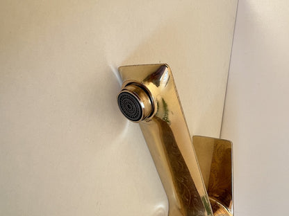 Hand-Engraved Tall Brass Mono Mixer