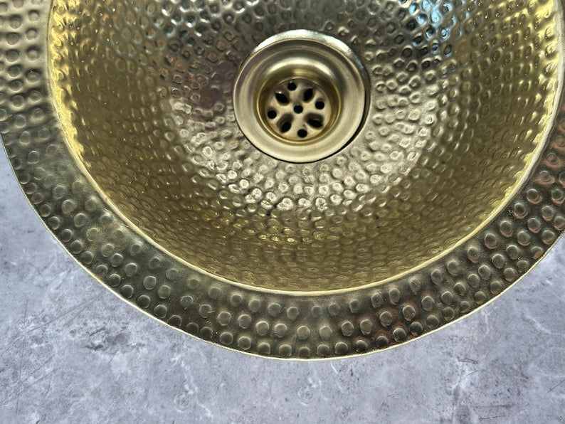 Gemini said Hand-Hammered Moroccan Brass Sink