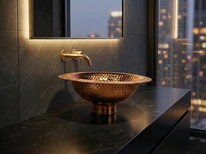 Gemini said Hand-Hammered Moroccan Brass Sink