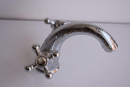 Tall Brushed Gold Vessel Sink Faucet