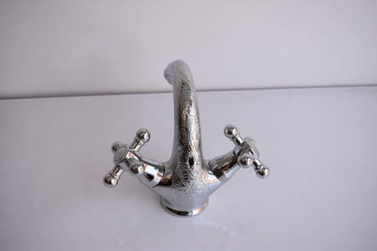 Tall Brushed Gold Vessel Sink Faucet