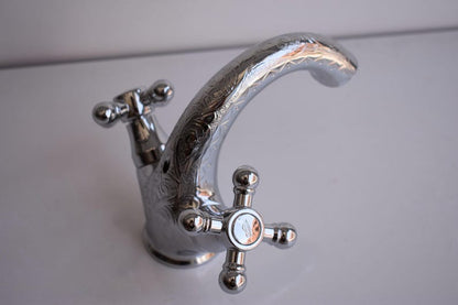 Tall Brushed Gold Vessel Sink Faucet