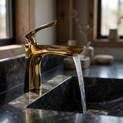 Brushed Gold Arc Faucet