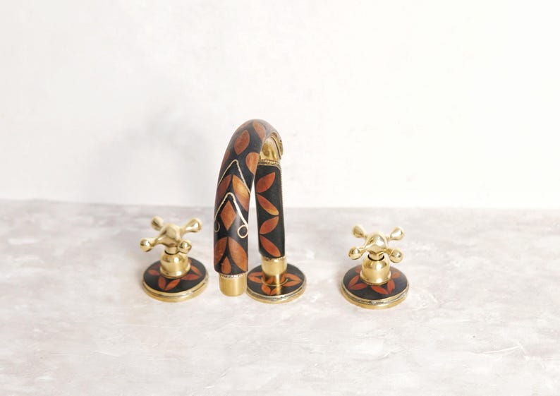 Artisanal Elegance: Handcrafted Brass Inlay Faucet