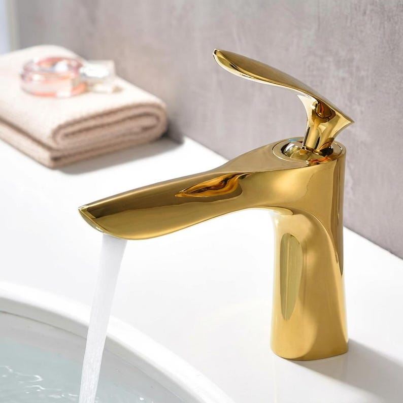 Brushed Gold Arc Faucet