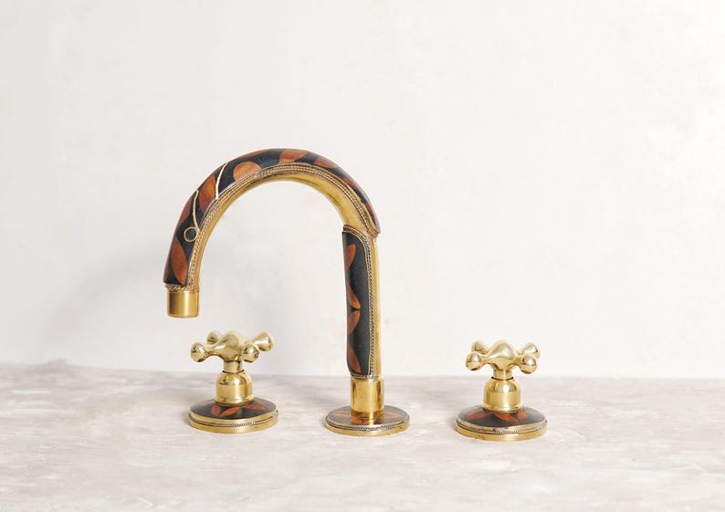 Artisanal Elegance: Handcrafted Brass Inlay Faucet