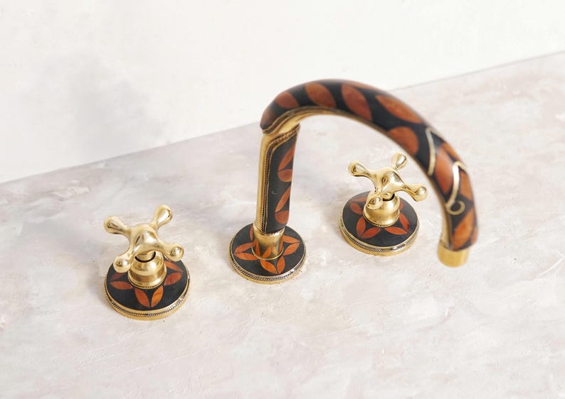 Artisanal Elegance: Handcrafted Brass Inlay Faucet