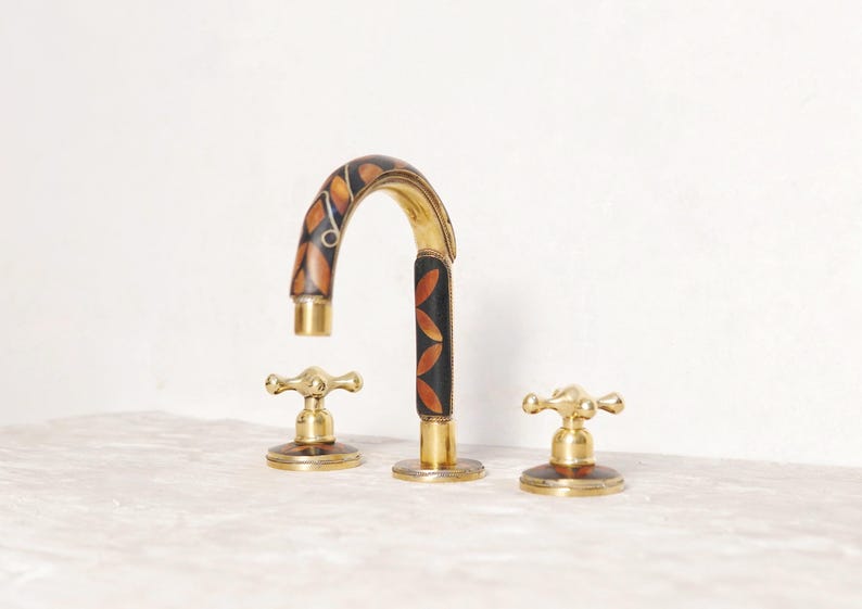 Artisanal Elegance: Handcrafted Brass Inlay Faucet