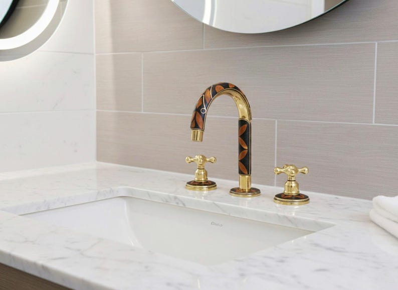 Artisanal Elegance: Handcrafted Brass Inlay Faucet