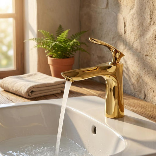 Brushed Gold Arc Faucet